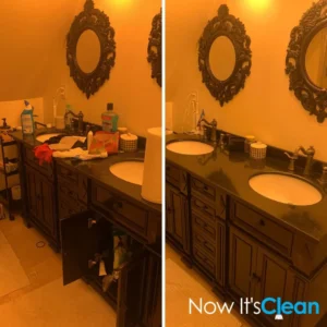 Countertops and Fixtures Shine - Bathroom Cleaning